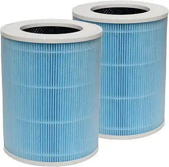 PUREBURG Replacement Filter Compatible with meross Smart WiFi Air Purifier MAP100,2-Pack H13 HEPA Activated Carbon 3-Stage Filtration Air Clean Dust VOCs Odor