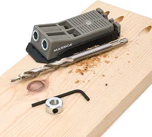 Massca Twin Pocket Hole Jig Kit, Woodworking Tools and Accessories Set