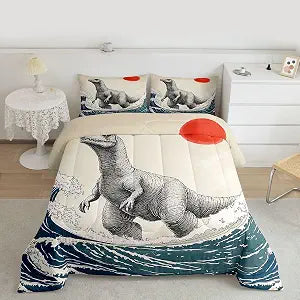 Feelyou Dinosaur Monster Bedding Set Full Size for Kids Adult