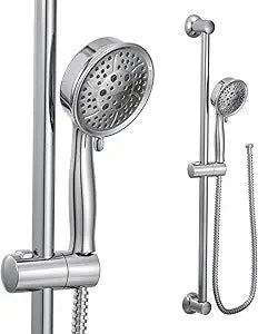 Moen Eco-Performance Chrome Four-Function Removable Handheld Showerhead with 69-Inch-Long Hose and Wall-Mounted Slide Bar, 3667EP
