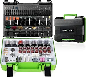 PHALANX Rotary Tool Accessory Kit, 420 Pcs Accessories Kit, 1/8"(3.2mm) Diameter Shanks, Universal Fitment All Rotary Tool for Easy Cutting, Sanding, Grinding, Sharpening, Engraving, Carving- PRA420