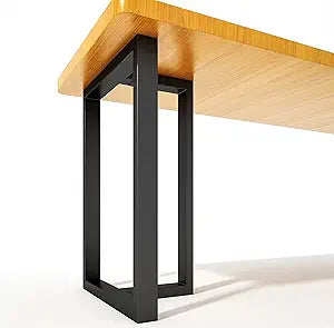 Luffioner Metal Table Legs Bench Legs,Table Legs Replacement Heavy Duty Square Tube Desk Legs Furniture Legs for Coffee Table, Dining Table,Side Table (28"X 17.7", T-Shape)