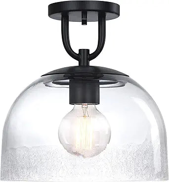 Semi Flush Mount Astra One Light in Matte Black by Designers Fountain