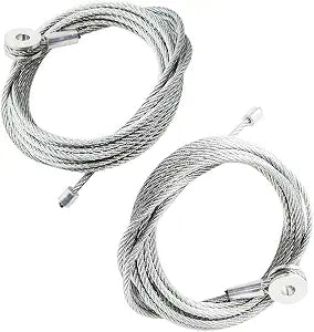 Truck Door Trailer Door Roll Up Doors Cable Compatible with Whiting Todco (2-Pack, 110''-Length, 5/16" Eye)