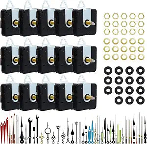 15 Pack Clock Mechanism Replacement Kit with 20 Pairs Clock Hands