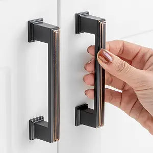 3-3/4 Inch Oil Rubbed Bronze Cabinet Pulls Square 10 Pack P2206