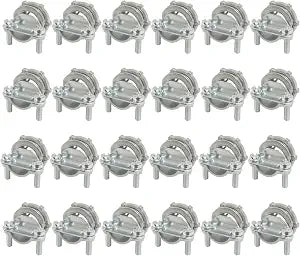 24 Pack 1/2 Inch Clamp Type Cable Connectors,Zinc Alloy