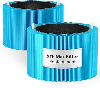 Leemone 2 Pack Blue Pure 211i Max AllergenBlock Filter Replacement Compatible with Blue Pure 211i Max Air Puri-fier, True HEPA & Activated Carbon Replacement Filter, Compare to Part #F2MAX