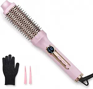PRITECH Thermal Brush 1.5 inch, Curling Brush Volumizer (Pink)
