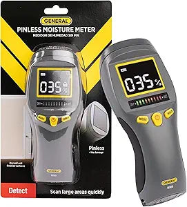 General Tools LCD Moisture Meter #MM8 - Leak and Humidity Detector - Pinless and Non-Invasive