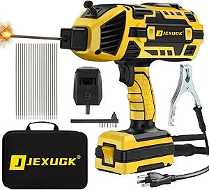 JEXUGK Portable Electric Welding Machine, 20-120A ARC Welder with IGBT Inverter, 6-Level Current Adjustment, Handheld Welding Tool Set with 20PCS 1/16"-1/8" Welding Rods, for Metal Working/DIY/Repair