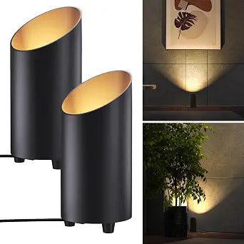 Sunco 2 Pack LED Uplight Indoor Spotlights, with Foot Switch, 7W