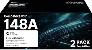 148A Toner Cartridge (with Chip) Replacement for HP 148A Toner Cartridge W1480A 148X W1480X Compatible with HP LaserJet Pro 4001n 4101fdw 4001dn 4001dw 4101fdn 4101dw Printer(2 Black)