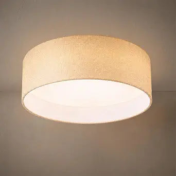 Hamilyeah 12 inch LED Flush Mount Ceiling Light, Gold Fabric, 24W 5CCT, Modern Kitchen Bathroom Living Room Lighting Fixture