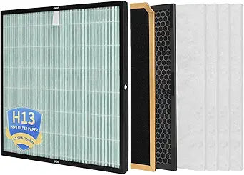 SPA-1000N(Odor Remover) Replacement Filter Set Compatible with Rabbit Air MinusA3 Air Purifier, H13 True HEPA 4-Stage Filtration Activated Carbon