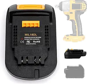 Adapter MIL18DL for Milwaukee 18V Battery to for Dewalt 20V Tools, Convert for M18 Battery to for Dewalt 20V Tool Use