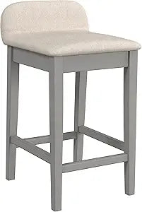 Hillsdale Furniture Maydena Wood Counter Height Stool, Distressed Gray