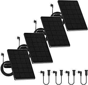 4 Pack 6W Solar Panel for Blink Camera, High-Efficiency Monocrystalline Silicon Solar Panels Compatible with Blink Outdoor 2K+, 4(4th Gen)/(3rd Gen)/XT3,XT2/XT,IP66 Wterproof,10Ft Outdoor Power Cable