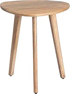 MH London Side Table - Wandsworth Wooden End Table - Exclusively Designed Hand Crafted Small Tables - Contemporary Triangle End Table for Living Room, Bedroom Bedside Tables and Office, Natural