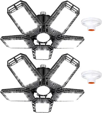 Luyata LED Garage Lights 2 Pack, 180W 18000LM 6500K Ceiling LED Shop Light