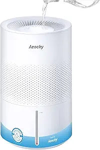 AEOCKY Mist-Free Evaporative Humidifier, No White Dust for Baby, 4.5L Humidifiers with Auto, Dry Filter, Self-Clean, Power & Sleep Mode, Timer for Bedroom, Home, Nursery