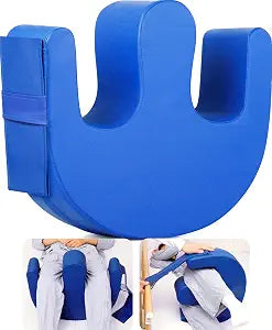 Patient Turning Device, U-Shape Positioning Pillow, Waterproof PU Leather, Big Size, 20.6" Wide, Wider Leg Opening for in-Bed Care