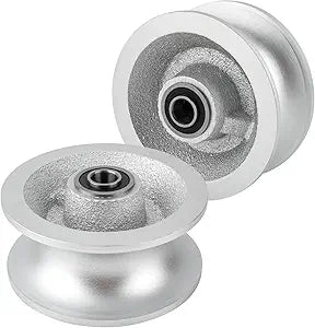 U-Groove Pipe Wheels Gate Hardware Replacement for Chain Link Gates, 5" OD, Fits 1-5/8" Pipe Track, Sealed Bearing, Cast Steel Construction