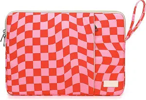 Laptop Sleeve 13.3 inch14 Inch, 15.6inchWater Resistant Traveling Computer Cover with Handle, Shockproof Protective Carrying Laptop Case (Y8-Pink Checker, 14 inch)