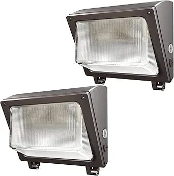 LED Wall Pack Light 120W/96W/72W with Dusk to Dawn Photocell,18000LM 1000W Equiv.,6000K/5000K/4000K Daylight Outdoor Security Lighting,Commercial Wall Mount Lights for Warehouse,Yard - 2Pack