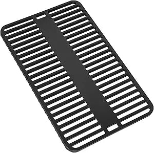 DELSbbq 80631 Cast Iron Grill Cooking Grate for Weber Go-Anywhere Charcoal and Gas Grills, Replacement for Weber 70211 3634 67195, 16" x 10" Grill Grid for Outdoor Camping BBQ