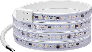 Maxxima 60 in. Hardwired LED Under Cabinet Strip Light, 2300 Lumens, 3000K Warm White, Kitchen and Living Room 120V White Cove Lighting, No Power Supply Needed
