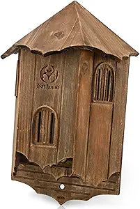 VIREESR Wooden Castle Bat Houses for Outdoors, Bat Boxes for Outside, Large Three Chamber Box Perfectly Designed to Attract Bats, Durable and Easy to Hang (Bat House  Brown)
