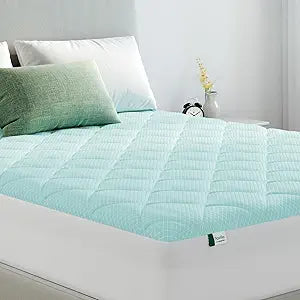 Novilla Cooling Mattress Topper California King, Cooling Infused Mattress Pad for Hot Sleepers, Breathable Mattress Cover with Deep Pocket, Soft Down Alternative Bed Topper for Back Pain Relief