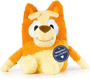 Jay Franco Weighted Bluey Plush Pillow Buddy - 2.5 lbs Soft Plushie Stuffed Pillow, 17 Inches, Orange - Bingo