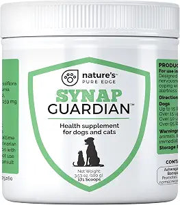 Synap Guardian -Formerly Seizure Guardian. Nervous System Support & Calming Care for Dogs Relaxation Aid from a U.S.A. Company with Ashwagandha, Chamomile, Valerian & More, 100 g
