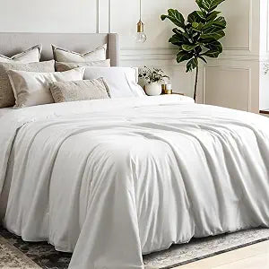 COHOME King 100% Mulberry Silk Quilt Duvet Insert - 100gsm Filling Summer Cooling Comforter, Luxury Long-Staple Cotton Bedding, Breathable, Skin-Friendly, 8 Corner Ties,White Cool 88x88 Inche