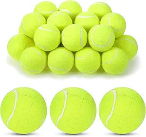 Macarrie 60 Pieces Precut Tennis Bulk Tennis Balls for Chairs Heavy Duty Long Lasting Glide Coverings for Classroom Furniture Legs Protectors and Floor Protection (Yellow)