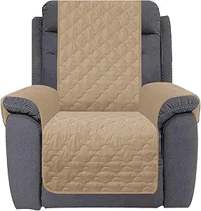 CHHKON Waterproof Nonslip Recliner Cover Stay in Place, Dog Couch Chair Cover Furniture Protector, Ideal Loveseat Slipcovers for Pets and Kids (Sand, 30'')