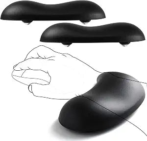 JIKIOU Ergonomic Gliding Palm Rests, Gel Mouse Wrist with Leather Surface