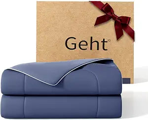 Cooling Comforter, Cooling Blanket for Hot Sleepers and Night Sweats, Double-Sided Cool Breathable Soft Lightweight Blanket, All Season Bedding Comforter, (Midnight Blue, King(106"x90"))