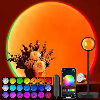 Neroupe Sunset Lamp Projector with APP & Button Control LED Night Light