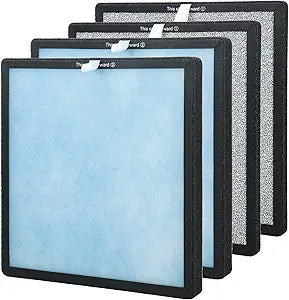 2-Set HJ-H23 Replacement Filter Compatible with Hejiko HJ-H23 Purifier, 2 True H13 HEPA Filters + 2 Activated Carbon Filters