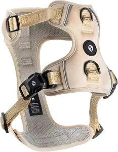 Fei & Eve Cloud Dog Harness for Medium & Large Dogs | Plush & Airy Comfort, MagEase Magnetic Buckle, 3-Point No-Pull Control, Reflective, X-Large, Champagne