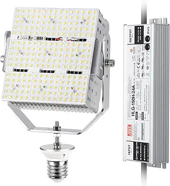 BBESTLED 150W Retrofit LED Light 480V 5000K E39 200-480V LED Parking lot Light Pole Retrofit Roadway Street Commercial ETL 150W LED Retrofit Kit for Shoebox Fixture