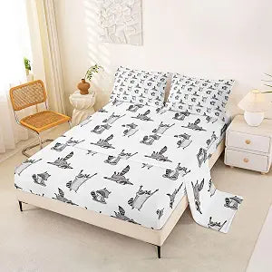 Feelyou Kids Raccoon Sheet Set Twin Size for Women Men