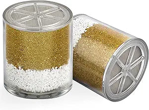 Replacement Filter Cartridge Compatible with HammerHead Showers, KDF Media Filter Refills for Refreshing Shower Water (2 Packs)
