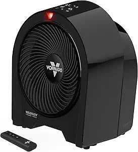 Vornado Velocity 5R (2025) Whole Room Space Heater with Remote, LED Touch Controls, Digital Thermostat, Locking Controls, 1-12 Hour Timer, Automatic Climate Control, Powerful Heater for Bedroom, Black