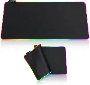 RGB Mouse Pad 35.415.7 Inches  Extended LED Mouse Pad with 14 Lighting Modes, Gaming Desk Mat, PC Gaming Accessories, Large Keyboard Pad with Non-Slip Rubber Base.