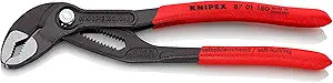 KNIPEX Tools Cobra Water Pump Pliers, 7 1/4 inch, red