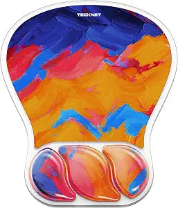 TECKNET Gel Ergonomic Mouse Pad, Mouse Pad with Wrist Rest, Oil Painting
